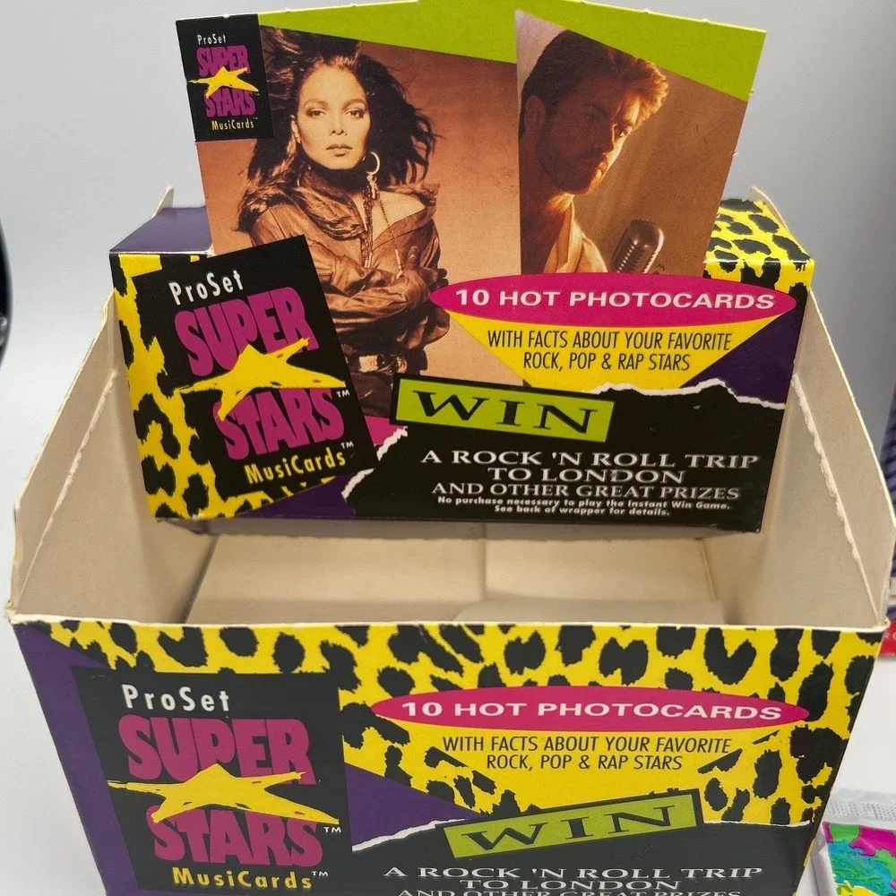 1990s Rock Pop Trading Cards and Rock Rules Book Bundle